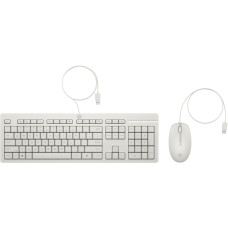 HP 225 Wired Mouse and Combo White keyboard