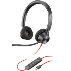 POLY Blackwire 3320 Stereo USB-C Headset +USB-C/A Adapter