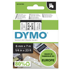 DYMO D1 Standard - Black on White - 6mm label-making tape