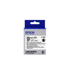 Epson Label Cartridge Strong Adhesive LK-3TBW Black/Clear 9mm (9m)